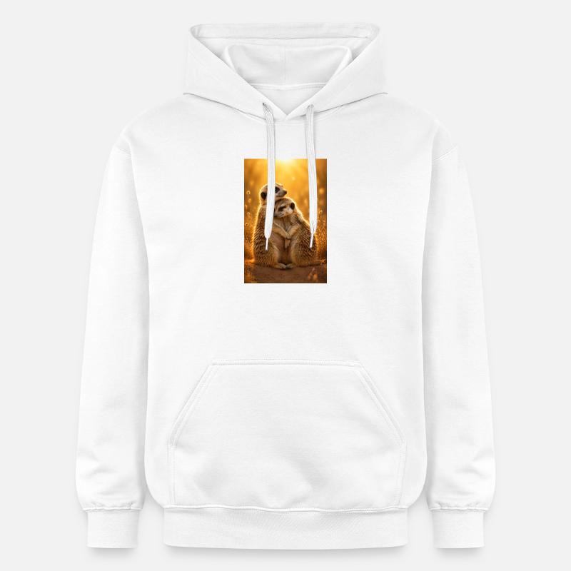 Câlin de suricate - Sweat à capuche Softstyle® Gildan Unisexe - blanc