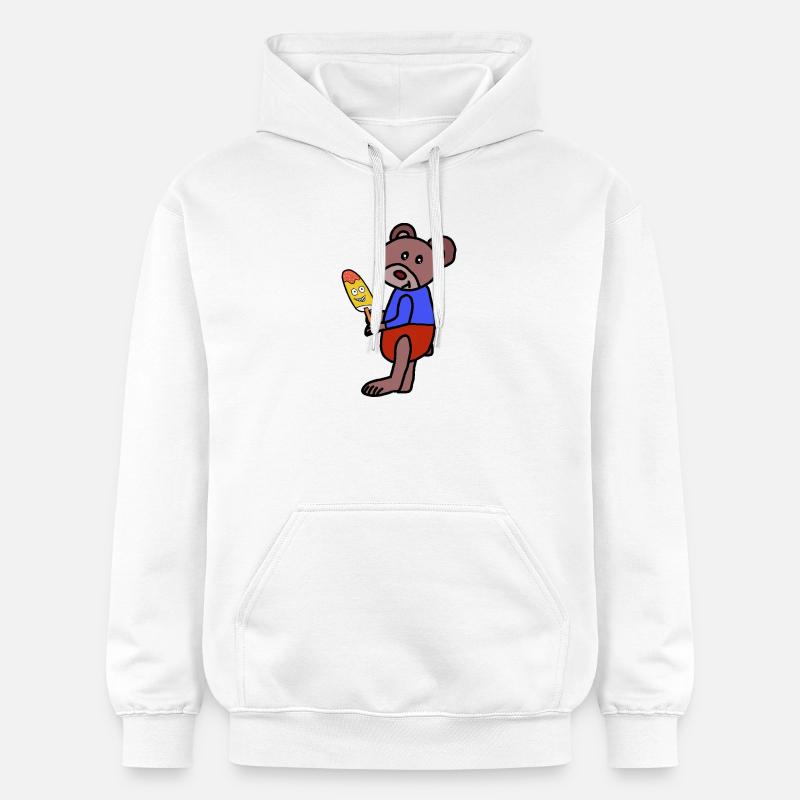 Ours Teddy Glace Enfant Glace - Sweat à capuche Softstyle® Gildan Unisexe - blanc