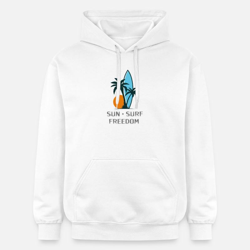 Liberté de surf solaire - Sweat à capuche Softstyle® Gildan Unisexe - blanc