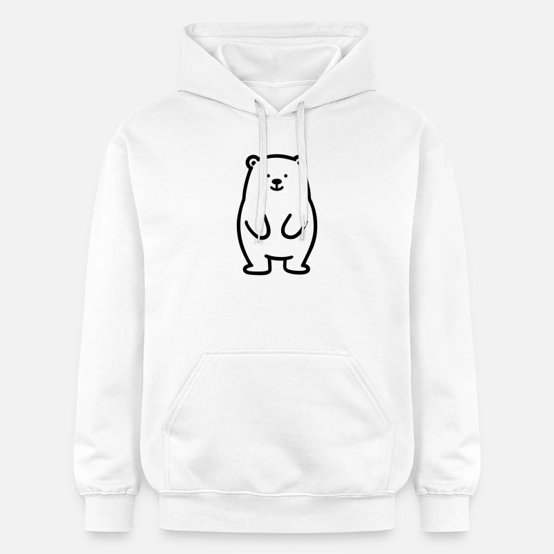 ourson - Sweat à capuche Softstyle® Gildan Unisexe - blanc