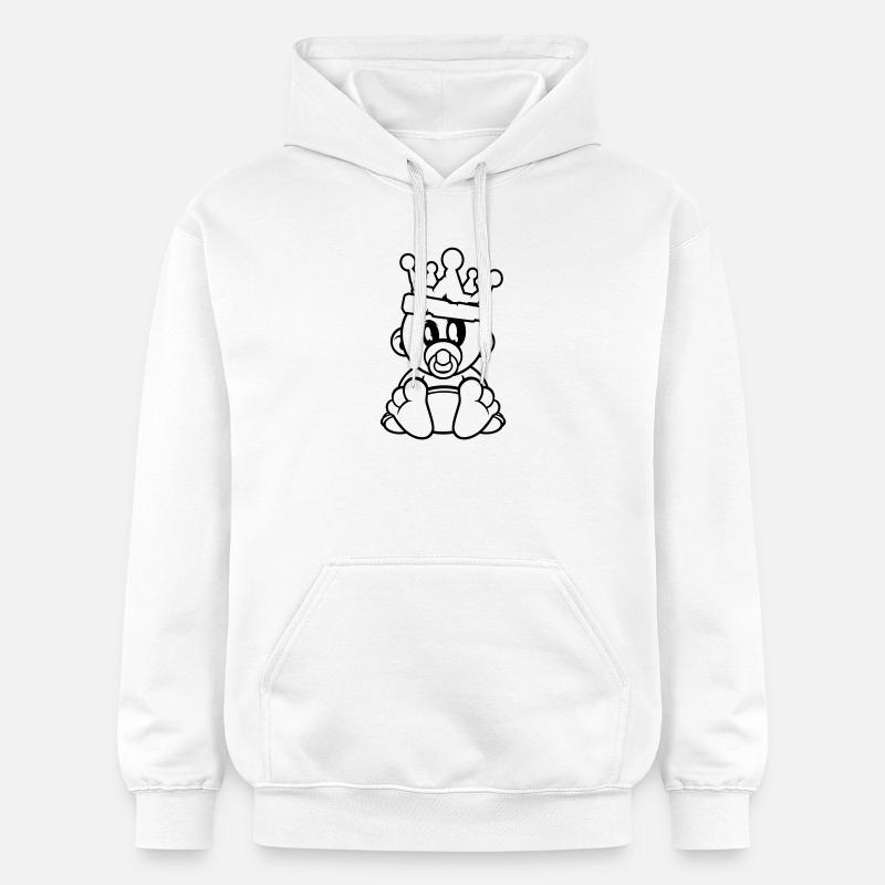 couronne de bébé grossesse - Sweat à capuche Softstyle® Gildan Unisexe - blanc