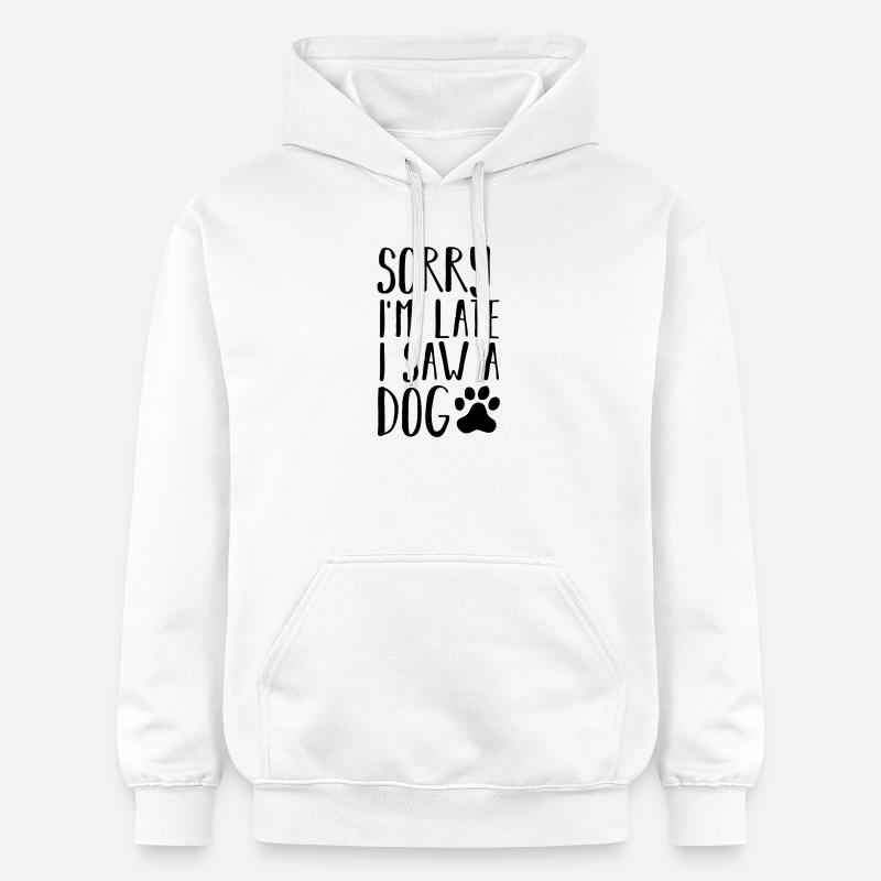 Chiens chiens - Sweat à capuche Softstyle® Gildan Unisexe - blanc