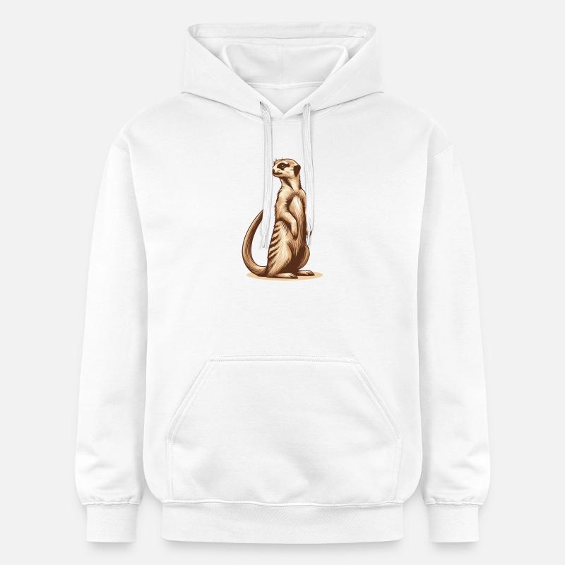 Erdmännchen - Gildan Unisex Softstyle® Midweight Hoodie - Weiß
