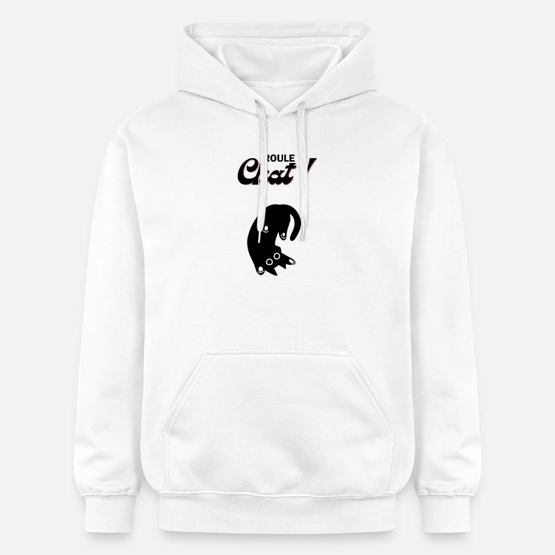 Chat en roue libre ! - Sweat à capuche Softstyle® Gildan Unisexe - blanc