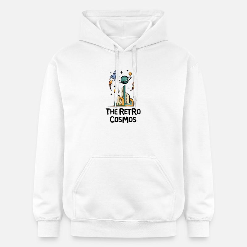 Future City avec des missiles - Sweat à capuche Softstyle® Gildan Unisexe - blanc