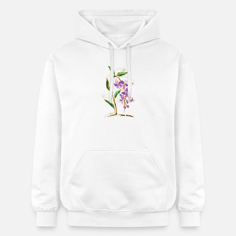Fleur - Sweat à capuche Softstyle® Gildan Unisexe - blanc