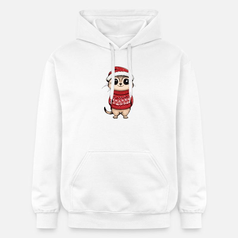 Suricate Noël - Sweat à capuche Softstyle® Gildan Unisexe - blanc