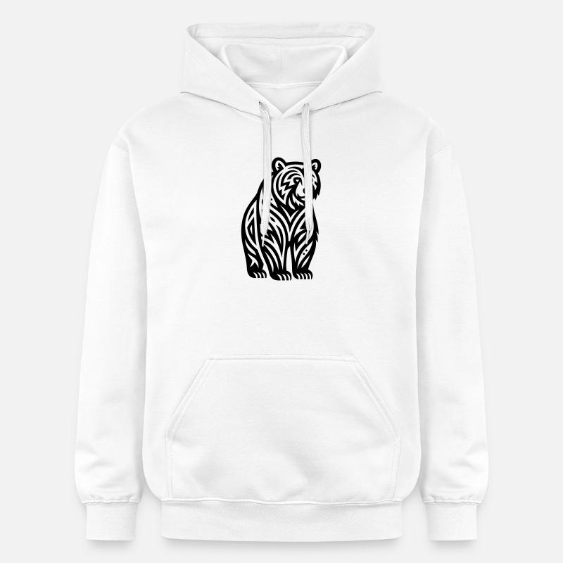Just a Black Bear #2 / JustN-imal - Sweat à capuche Softstyle® Gildan Unisexe - blanc