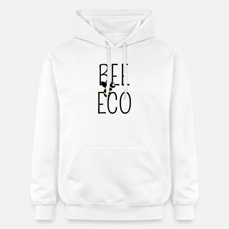 Abeille Engagée Transition Bio - Sweat à capuche Softstyle® Gildan Unisexe - blanc