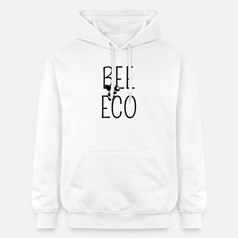 Bee Bee Eco Minimalist Low Tech - Gildan Unisex Softstyle® Midweight Hoodie - white