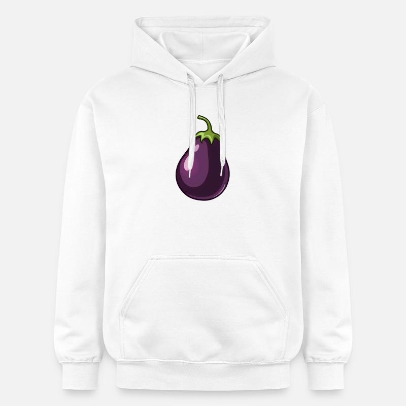 aubergine - Sweat à capuche Softstyle® Gildan Unisexe - blanc