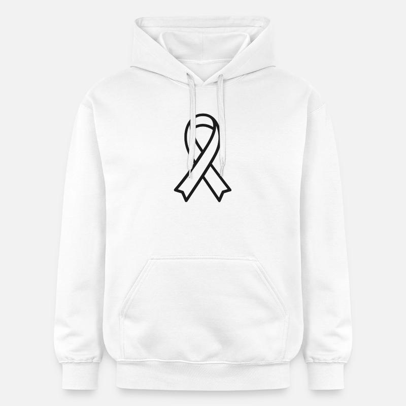 Ruban du cancer - Sweat à capuche Softstyle® Gildan Unisexe - blanc