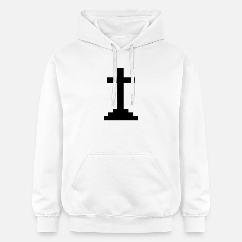 Croix - Sweat à capuche Softstyle® Gildan Unisexe - blanc