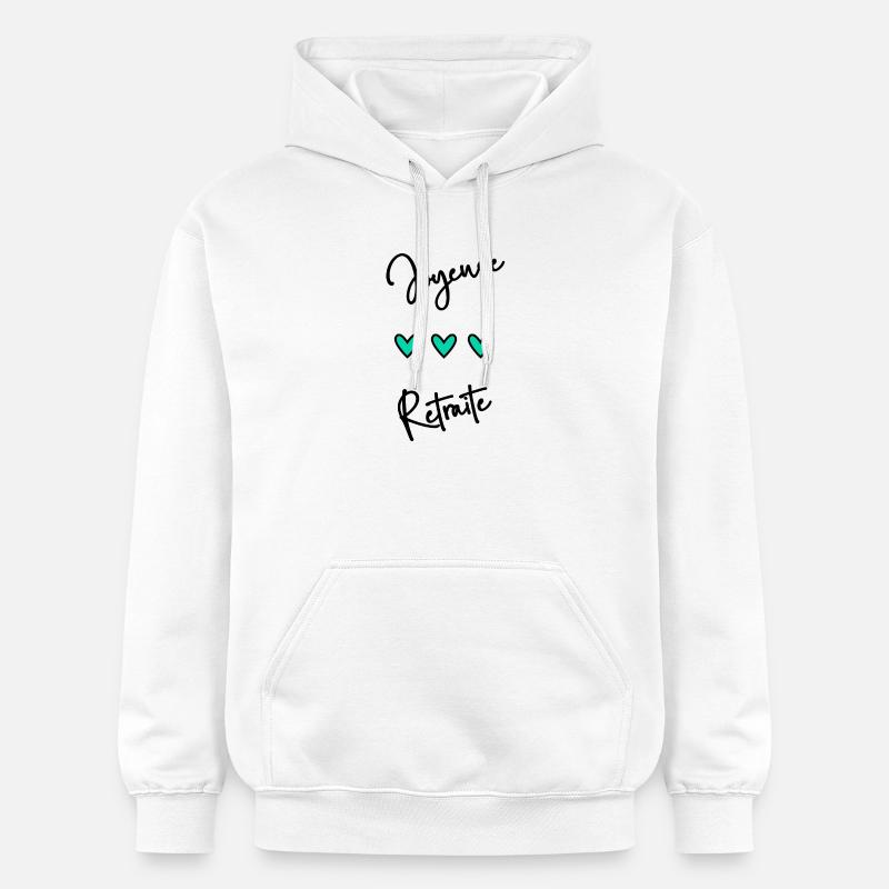 RETRAITE. BONNE RETRAITE. JOYEUSE RETRAITE - Sweat à capuche Softstyle® Gildan Unisexe - blanc