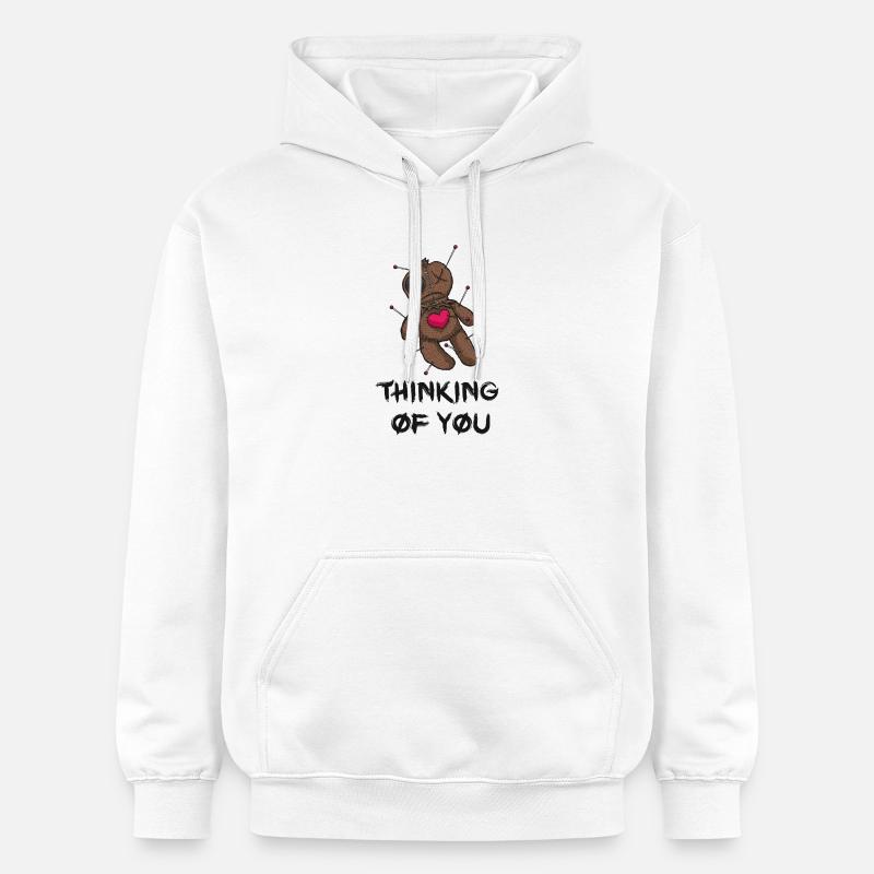 Je pense à toi - Sweat à capuche Softstyle® Gildan Unisexe - blanc