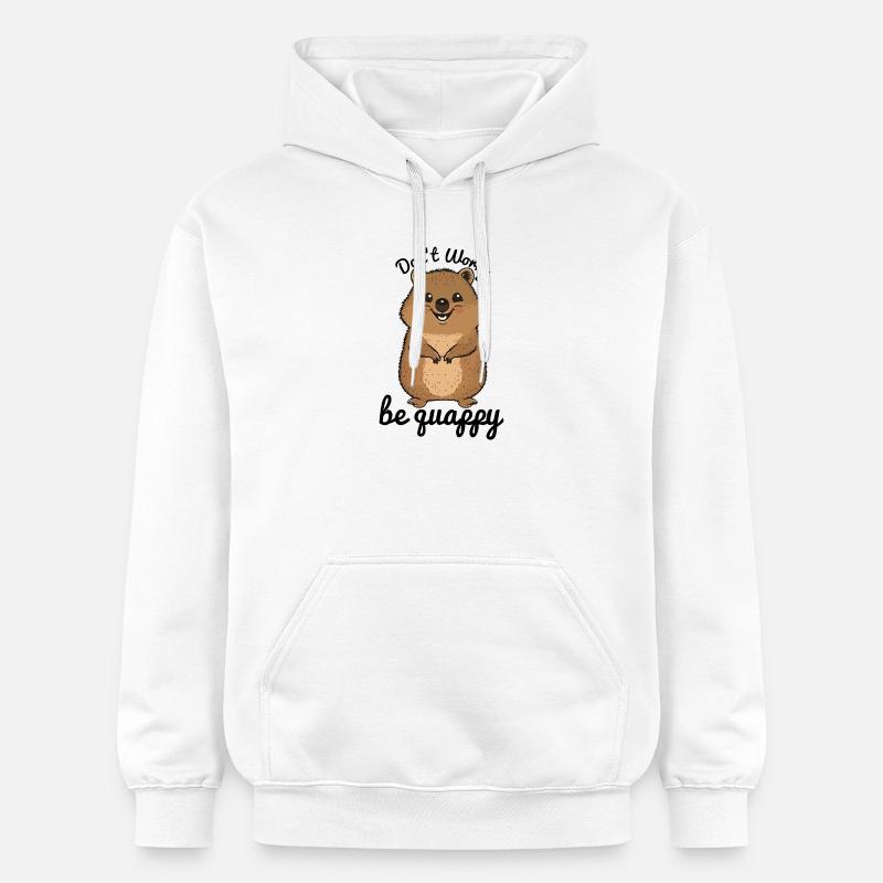 Ne vous inquiétez pas soyez quappy - Sweat à capuche Softstyle® Gildan Unisexe - blanc