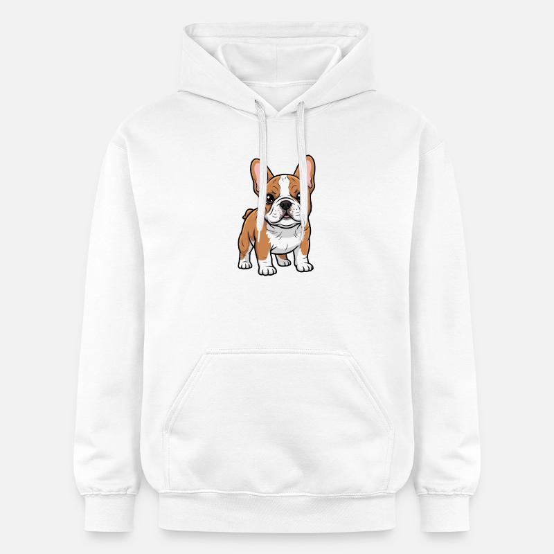 Charmant Bouledogue Français Chibi - Sweat à capuche Softstyle® Gildan Unisexe - blanc