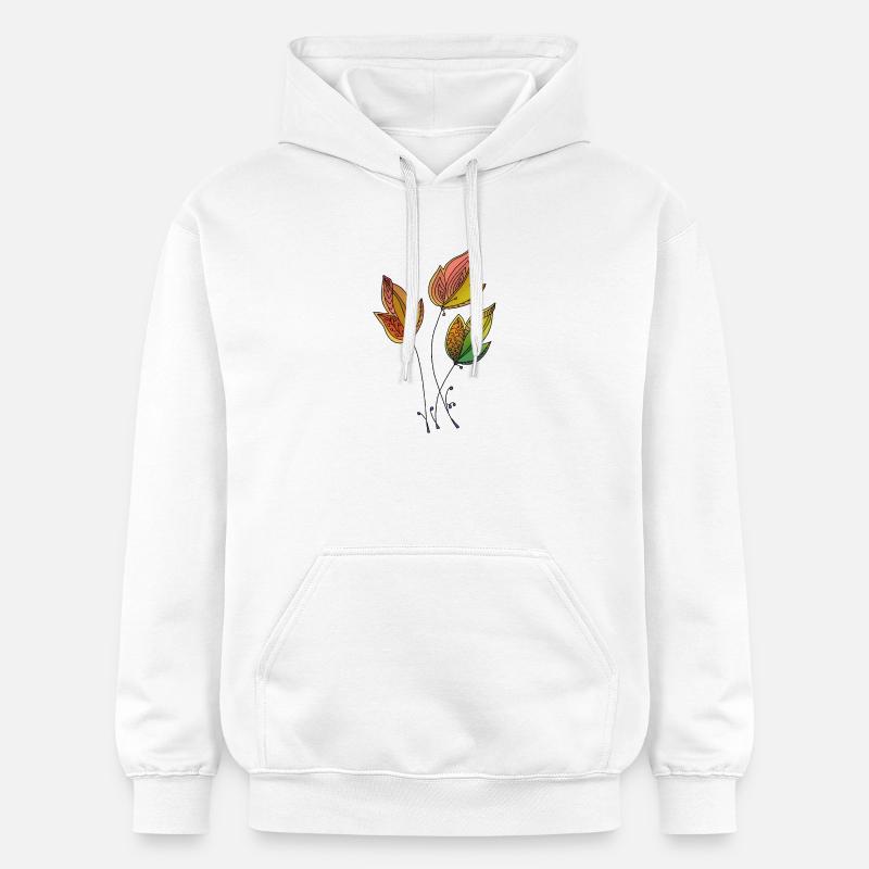 feuilles - Sweat à capuche Softstyle® Gildan Unisexe - blanc