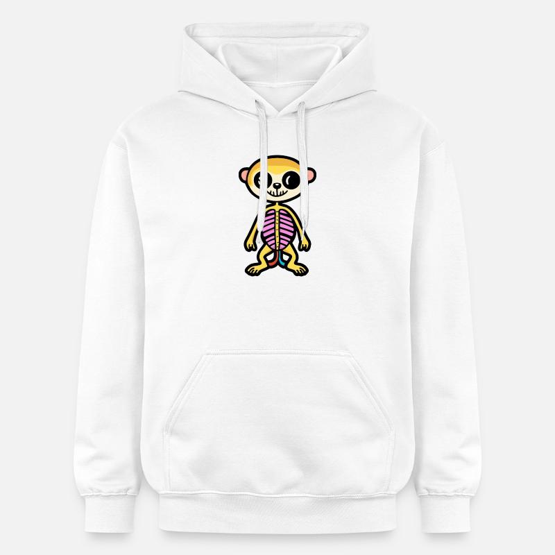 Suricate Zombie d'Halloween - Sweat à capuche Softstyle® Gildan Unisexe - blanc