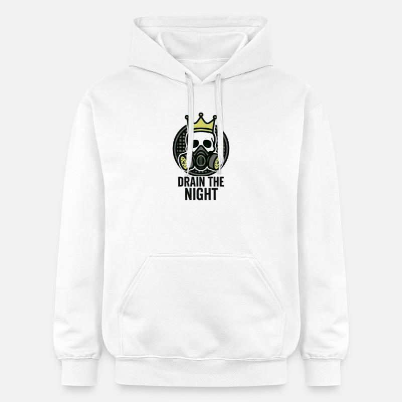 Underground - Roi Squelette - Drain the night - Sweat à capuche Softstyle® Gildan Unisexe - blanc