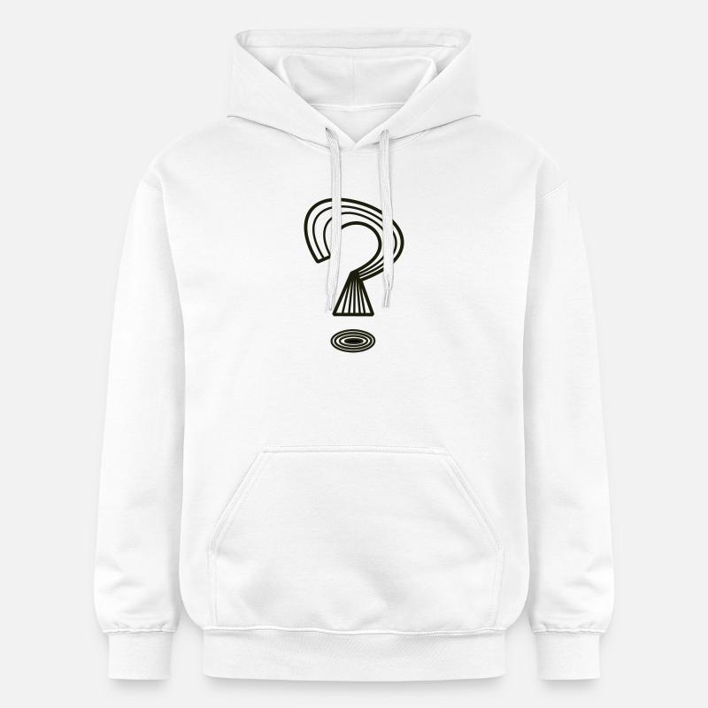 Point d’interrogation de Cean - Sweat à capuche Softstyle® Gildan Unisexe - blanc