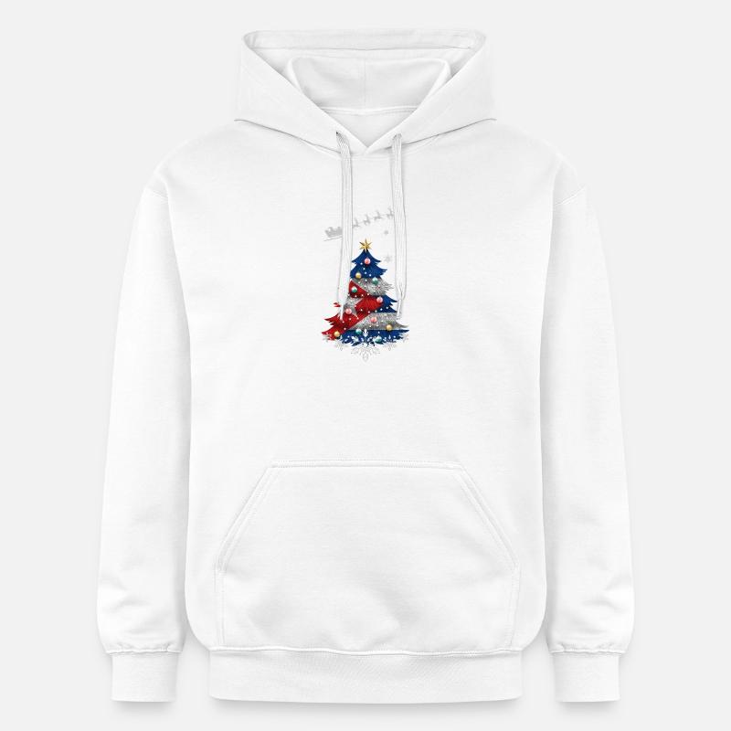 Sapin de Noël avec drapeau cubain - Sweat à capuche Softstyle® Gildan Unisexe - blanc