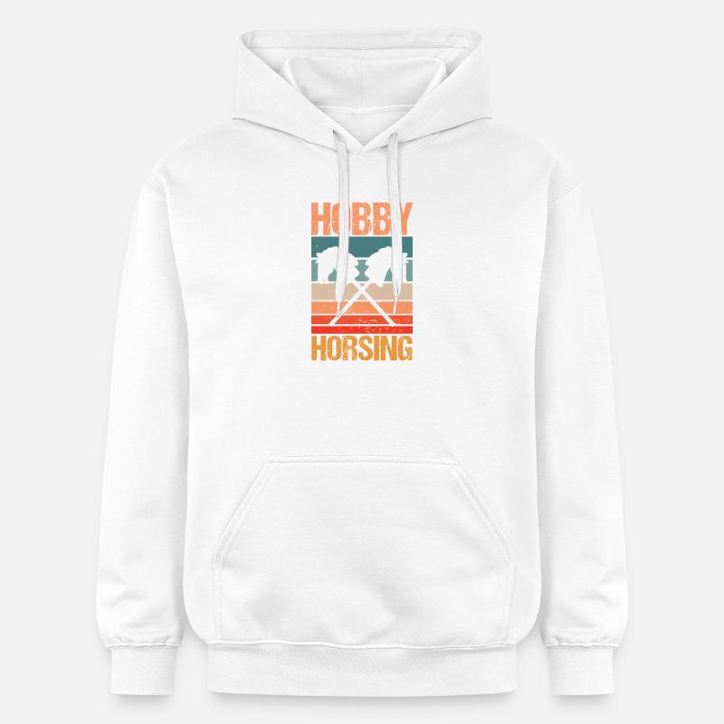 Steckenpferd Cheval de Hobby Cavalier - Sweat à capuche Softstyle® Gildan Unisexe - blanc