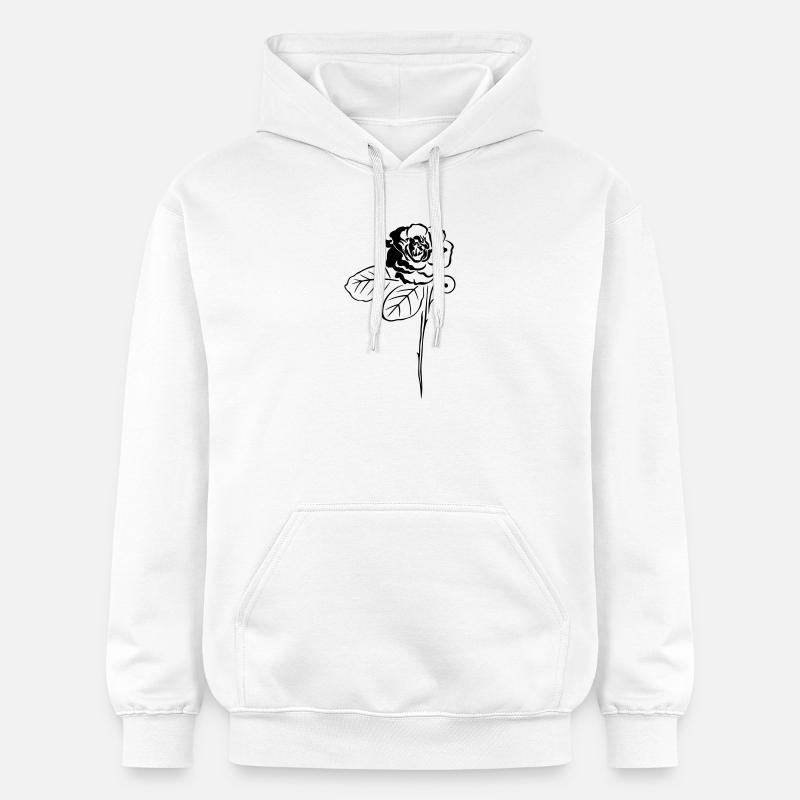 Rose Roses Fleur Fleur - Sweat à capuche Softstyle® Gildan Unisexe - blanc