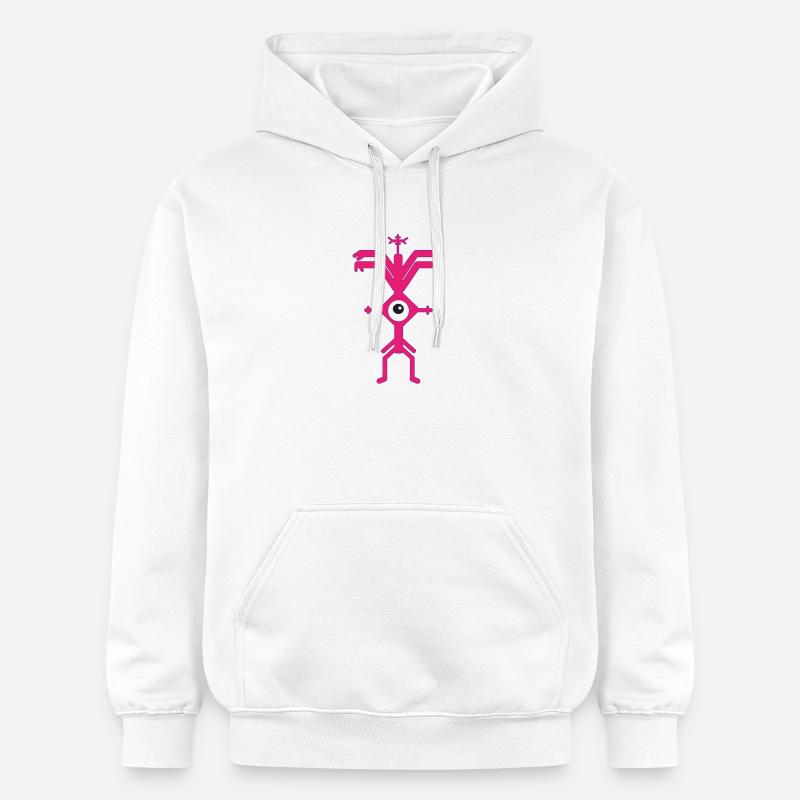 ElectroParty Impression Psyclops Magenta Violette White - Sweat à capuche Softstyle® Gildan Unisexe - blanc