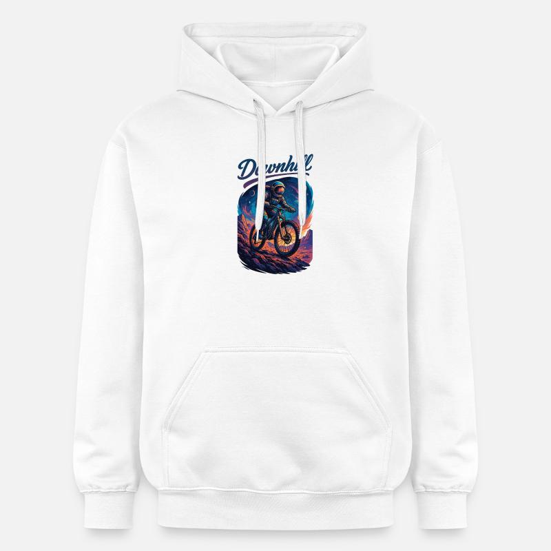 VTT VTT Descente Astronaute Cadeau - Sweat à capuche Softstyle® Gildan Unisexe - blanc