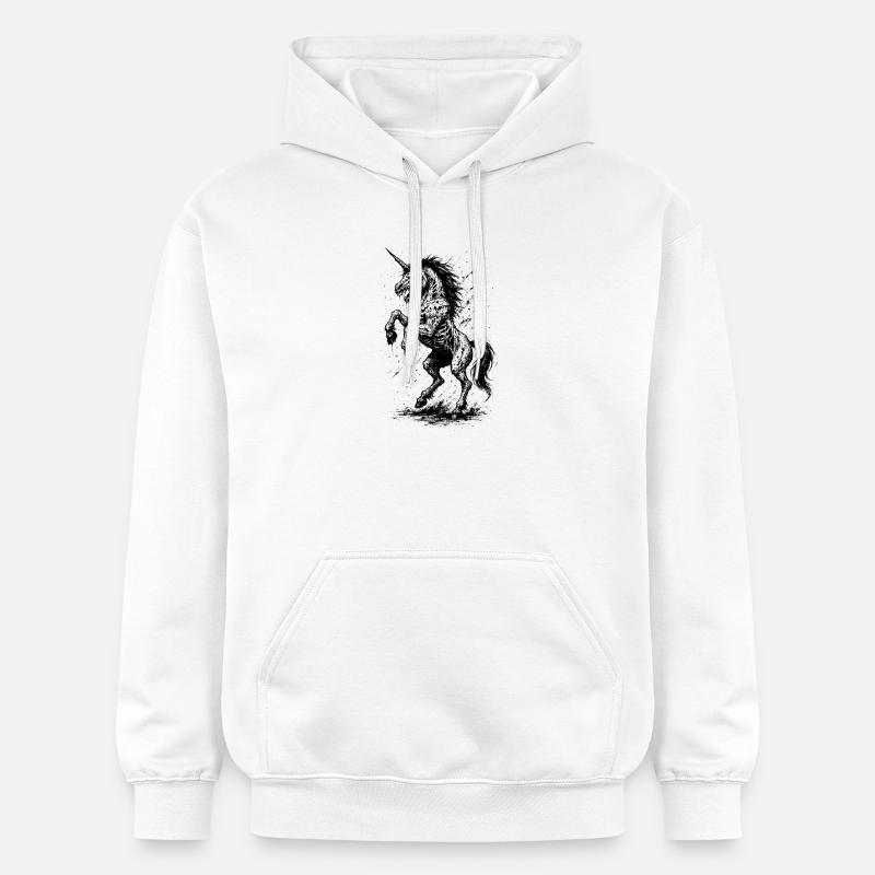 Licorne Crépuscule - Sweat à capuche Softstyle® Gildan Unisexe - blanc