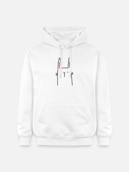 Hase Mädchen Osterhase - Gildan Unisex Softstyle® Midweight Hoodie - Weiß