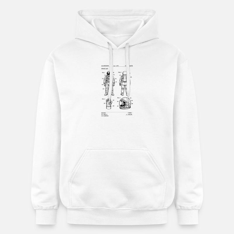 Plan de brevet de combinaison spatiale - Sweat à capuche Softstyle® Gildan Unisexe - blanc