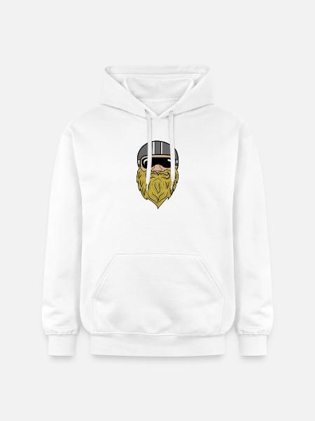 Bart Ziegenbart Bartfrisur Schnurrbart Bartträger - Gildan Unisex Softstyle® Midweight Hoodie - Weiß