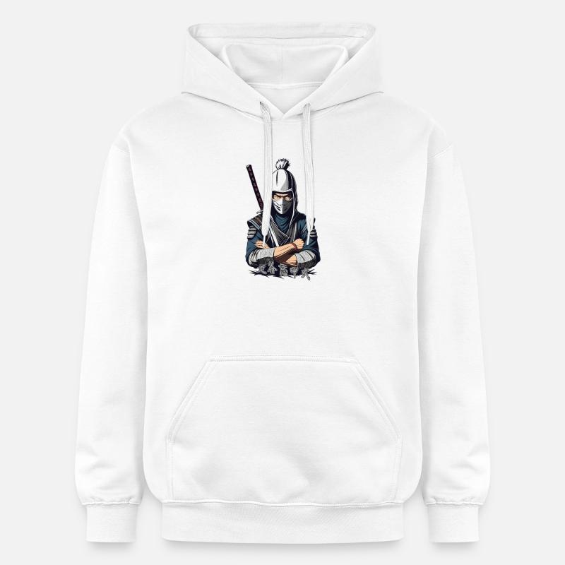 Guerrier samouraï - Sweat à capuche Softstyle® Gildan Unisexe - blanc