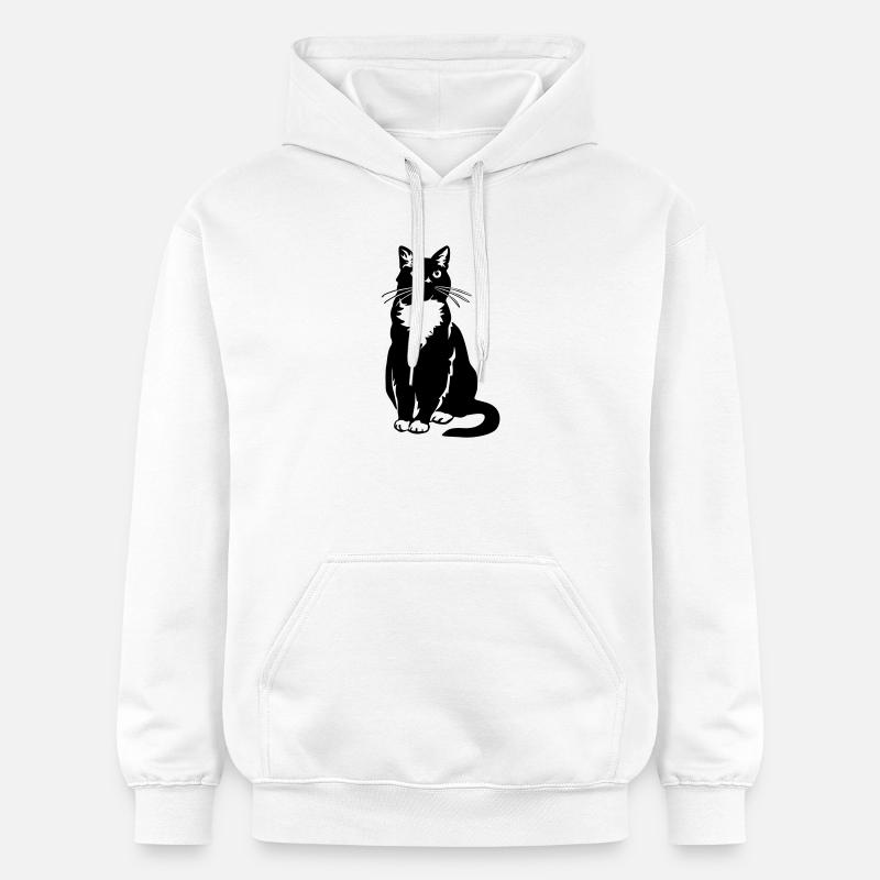 Smoking Chat - Sweat à capuche Softstyle® Gildan Unisexe - blanc