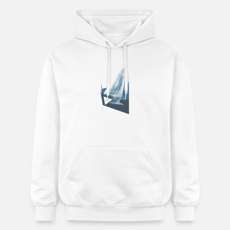 Carillon éolien en haute mer - Sweat à capuche Softstyle® Gildan Unisexe - blanc