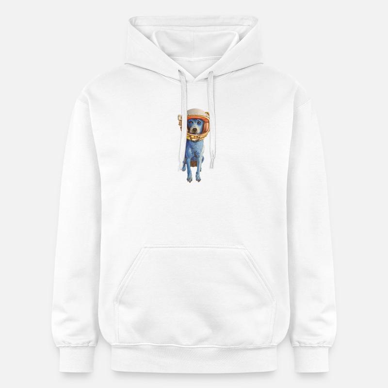 Laly Blue Astronaute en Casque Spatiale - Sweat à capuche Softstyle® Gildan Unisexe - blanc