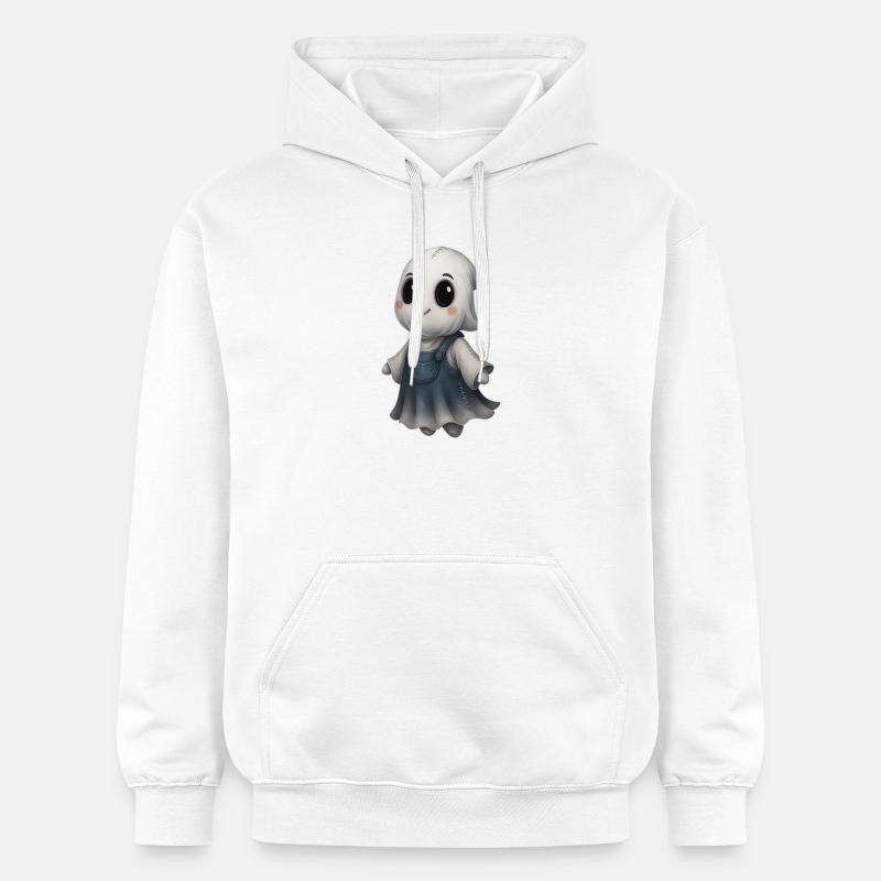 Mignon Ghost Friend Patchwork - Sweat à capuche Softstyle® Gildan Unisexe - blanc