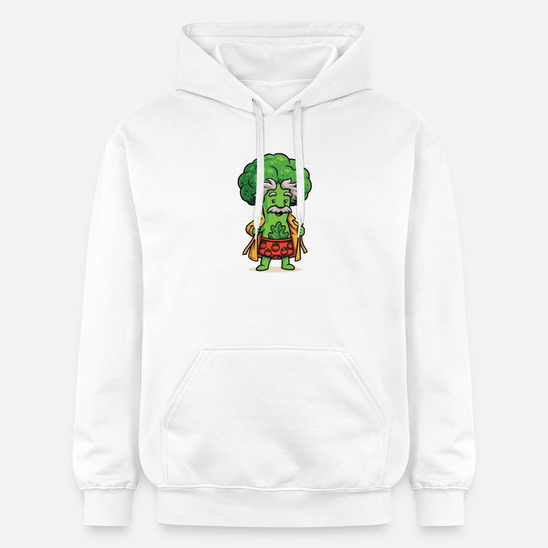 Brocoli Einstein  - Sweat à capuche Softstyle® Gildan Unisexe - blanc