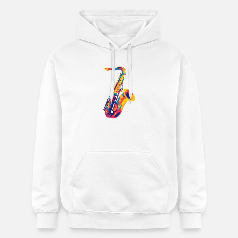 FarbSax PopsArt - Sweat à capuche Softstyle® Gildan Unisexe - blanc