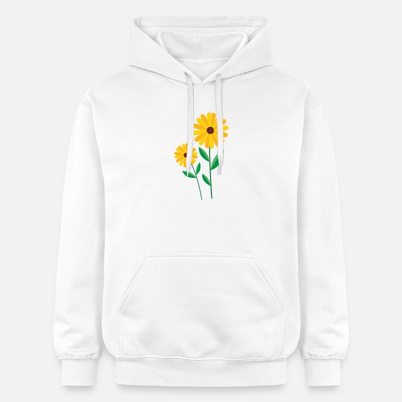 Fleur - Sweat à capuche Softstyle® Gildan Unisexe - blanc