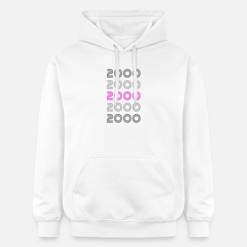 Rétro 2000 - Sweat à capuche Softstyle® Gildan Unisexe - blanc