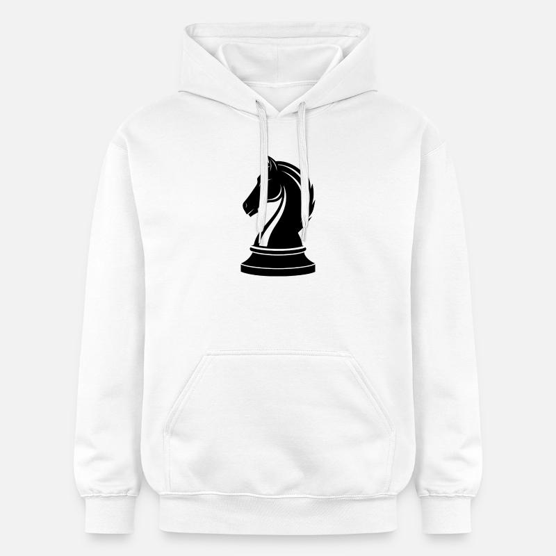 Cheval d’échecs - Sweat à capuche Softstyle® Gildan Unisexe - blanc