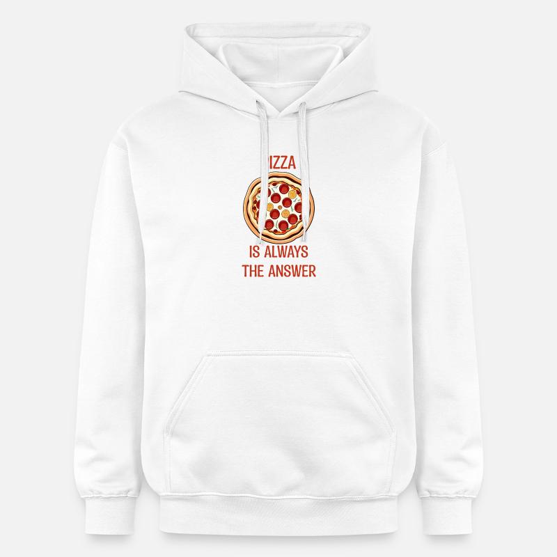 PIZZA est toujours la réponse - Sweat à capuche Softstyle® Gildan Unisexe - blanc