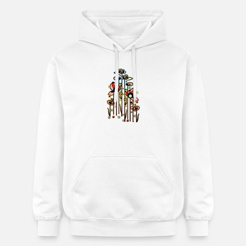 Fleur - Sweat à capuche Softstyle® Gildan Unisexe - blanc
