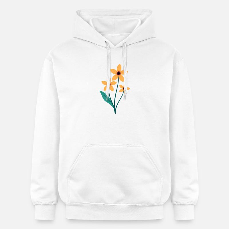 Fleur - Sweat à capuche Softstyle® Gildan Unisexe - blanc