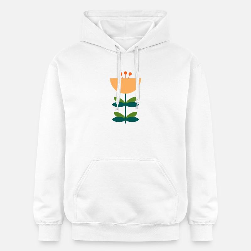 Conception d’illustration de fleur abstraite - Sweat à capuche Softstyle® Gildan Unisexe - blanc