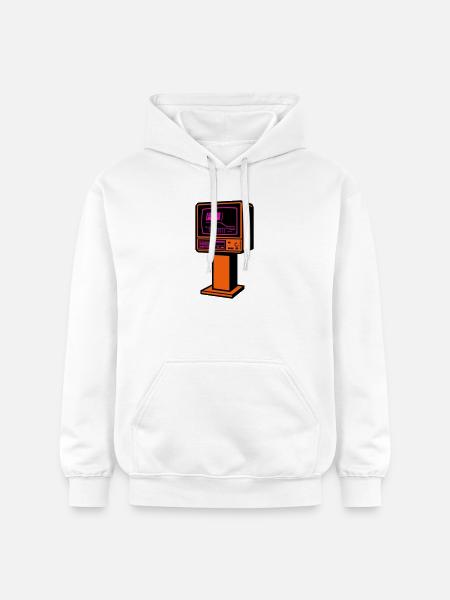 Retro Future TV - Gildan Unisex Softstyle® Midweight Hoodie - white