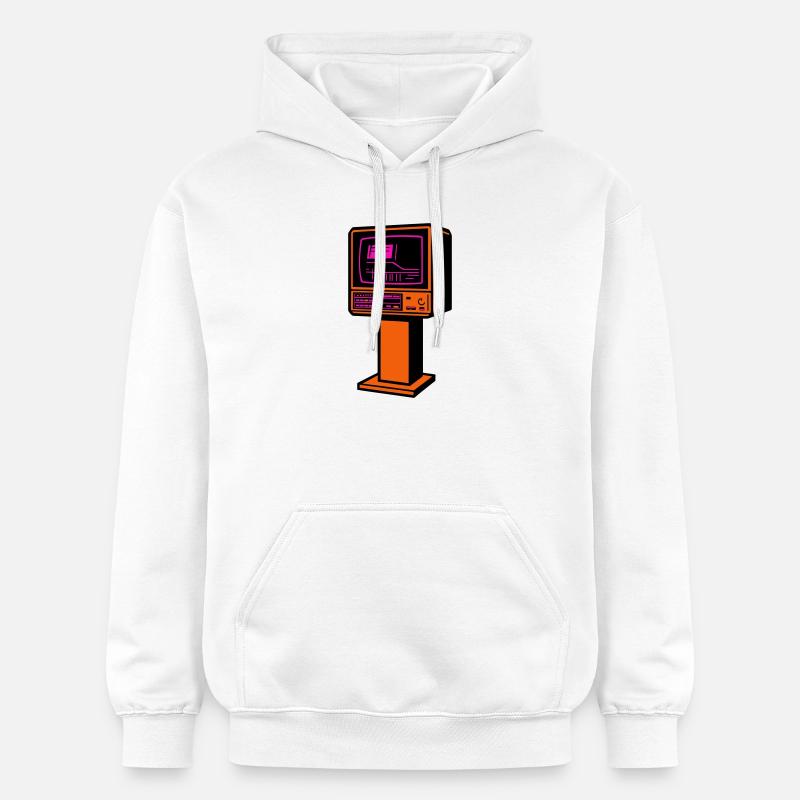 Rétro Future TV - Sweat à capuche Softstyle® Gildan Unisexe - blanc